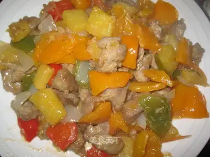 Sweet and sour pork with pineapple