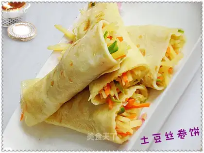shredded potato burrito