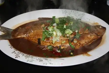 Braised bream fish