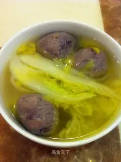 Beef meatball and cabbage soup