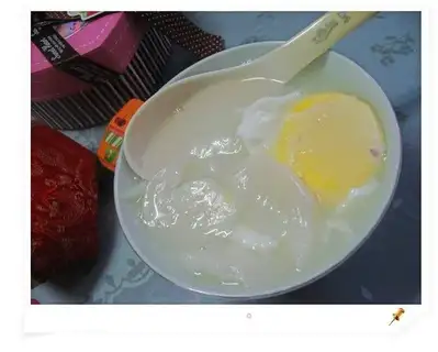 Soiled rice cake with egg