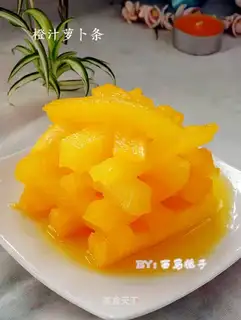 Orange juice radish strips