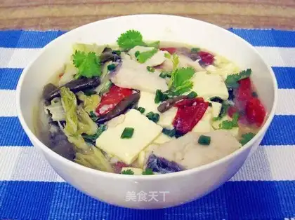 Innovation fish with pickled cabbage