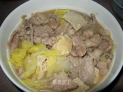 boiled pork slices