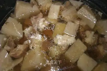 Stewed beef brisket with radish
