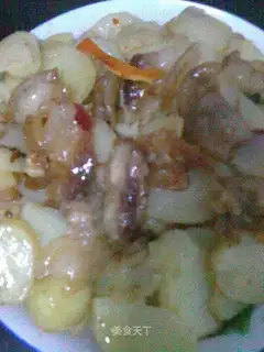 Dry fried potato chips