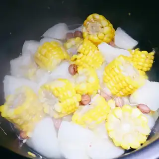 ♪ Black radish corn soup ♪