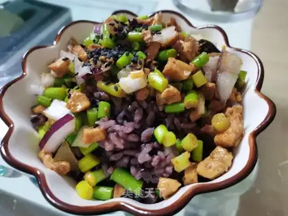 Chicken pecs, garlic and rice