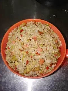 Pyramid ham and rice