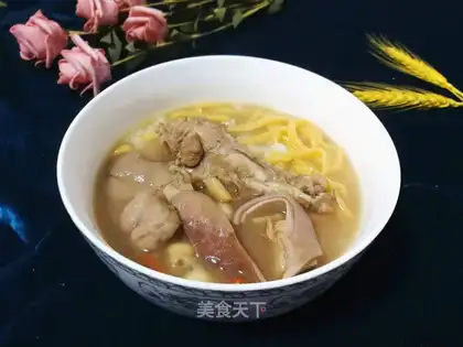 Pumpkin chicken and pumpkin noodles