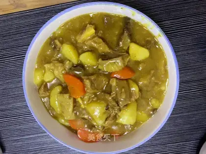 Less oiled curry potatoes and oxen