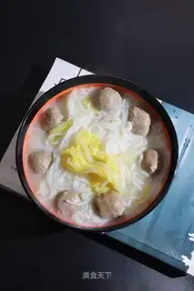 Beefball boiled rice powder
