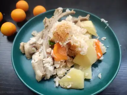 Hands on rice