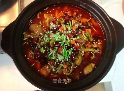 Boiled intestines
