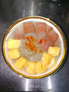Duck blood powder soup