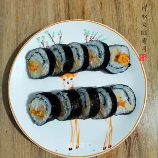 Meat loose ham sushi