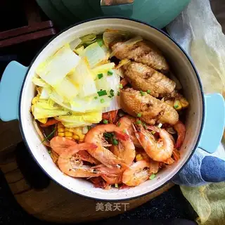 Spicy shrimp chicken wings