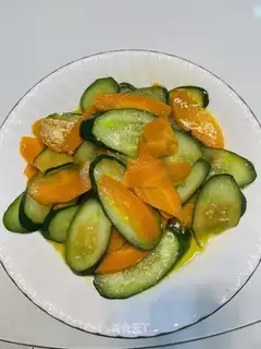 Clear the carrots and cucumbers