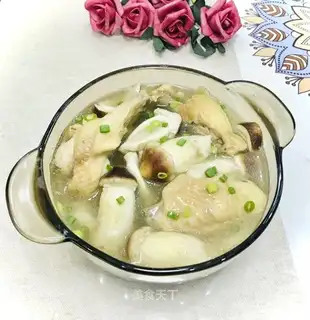 Roasted chicken soup