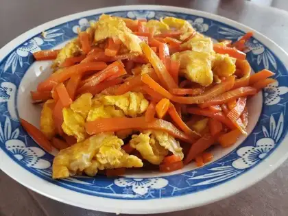 Carrot, duck eggs
