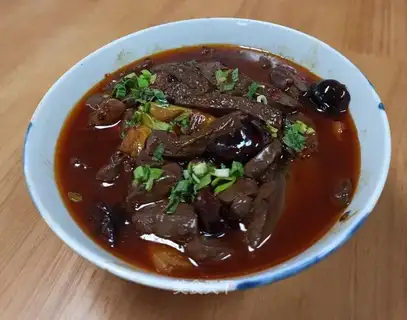 Soy sauce and duck blood
