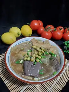 A meatloaf with duck blood