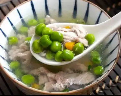 Peas, skinny broth