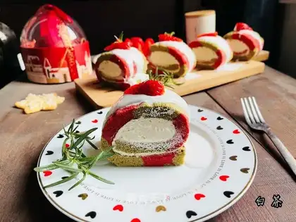 It's a Christmas double cake roll