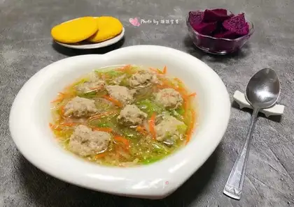 Carrot meatball soup