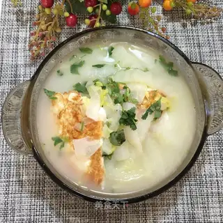 ♪ Burgered egg-cooked cabbage ♪