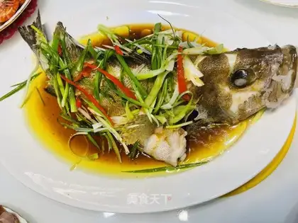 Steamed plaster fish