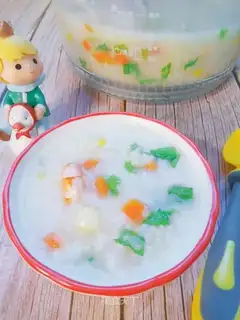 Five-colour shrimp congee