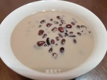 Milk, red bean congee