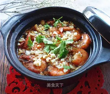 A casserole fan shrimp