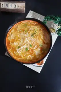 Tomato gin mushroom soup