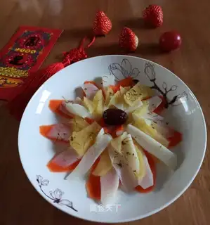 Carrot poaching apples