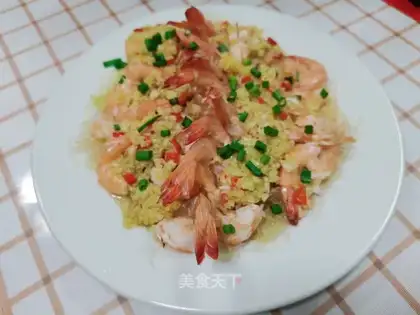 Garlic fan steamed shrimp
