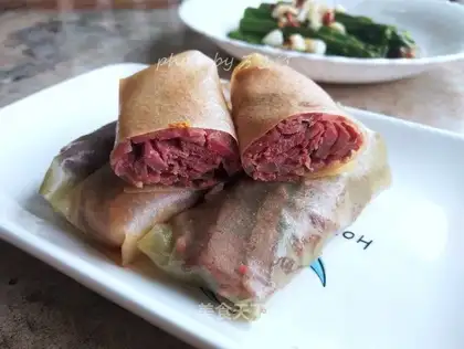 Pancake and beef