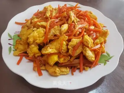 Carrot fried goose eggs