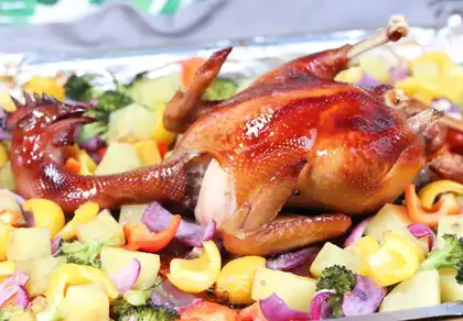 A home-based roast chicken