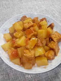 Tomato potatoes and tofu