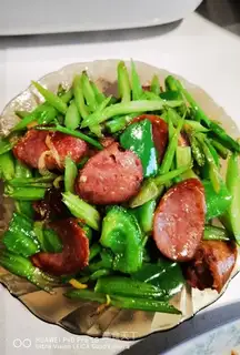 Celery pepper and sausage