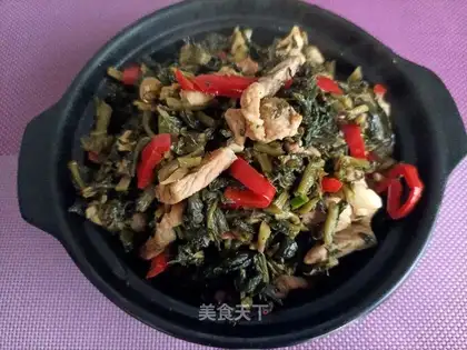 Pork garlic in the snow