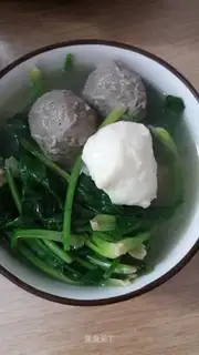 Spinachball soup