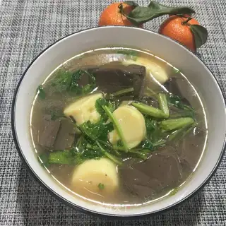 Duck tofu soup