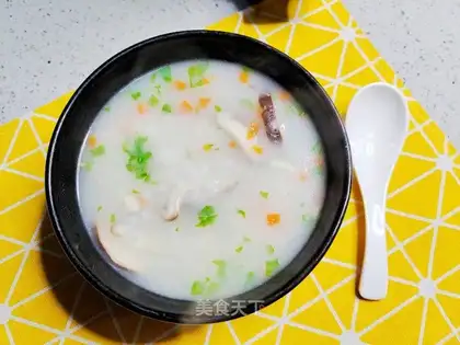 Chicken mushroom congee