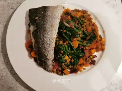 The cod with the lentils