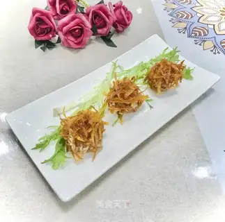 A golden embroidery ball