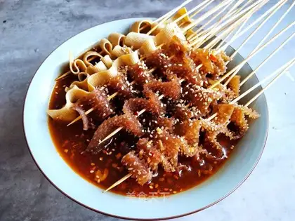 Spicy bean-skin