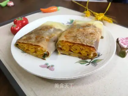 Oiled egg burrito